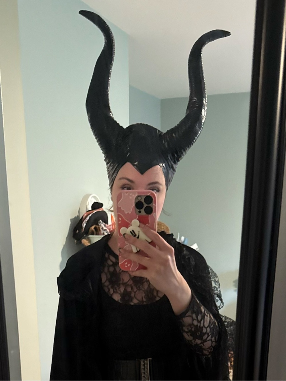 Black Maleficent Horn Headpiece Costume Accessory
